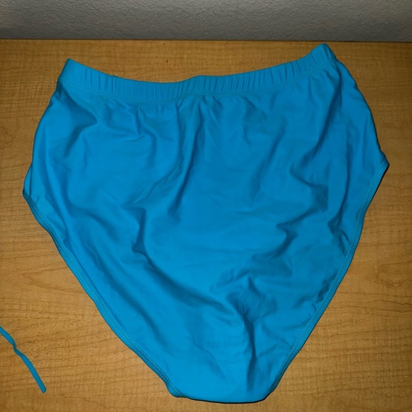 Swimsuits For All Plus Size Blue Fringe Top with High Waisted  Bottoms NWOT - Picture 5 of 8